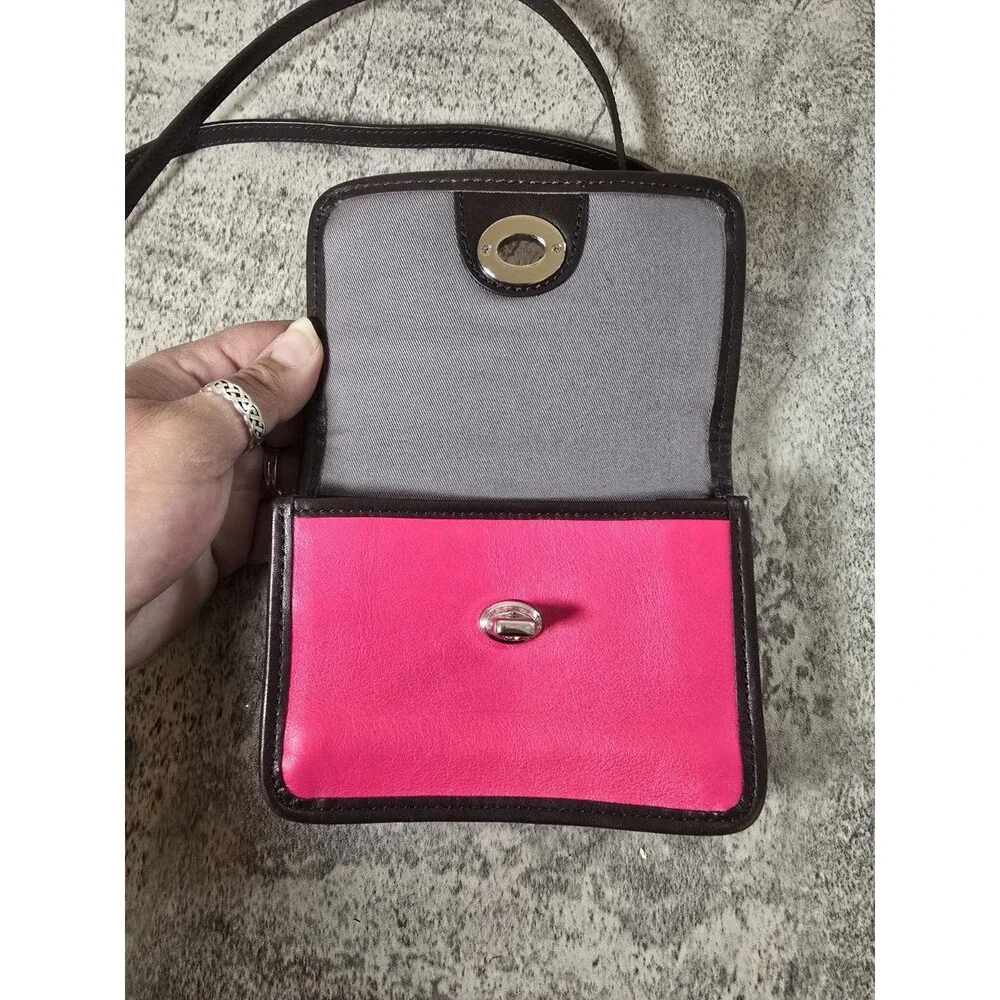 COACH Legacy Colorblock MINI Crossbody in SVFXM SV/Fuchsia Pink Multicolor 48022